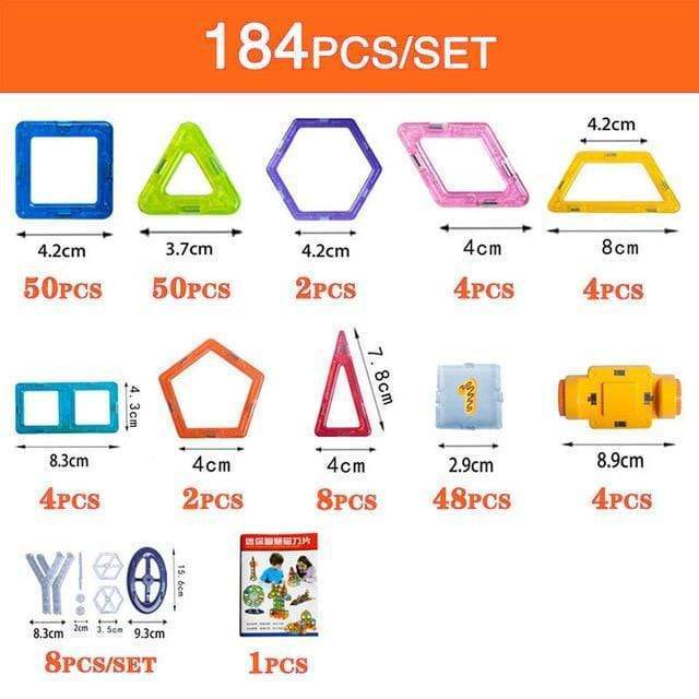 Magnetic Building Blocks DIY Magnetic Tiles - Toys For Kids - Designer Construction Set - Gifts For Children