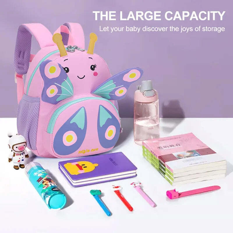 Toddler Backpack for Boys Girls, Lightweight Kids Backpacks, Cute Cartoon School Bag for Preschool Kindergarten 1-5 Years
