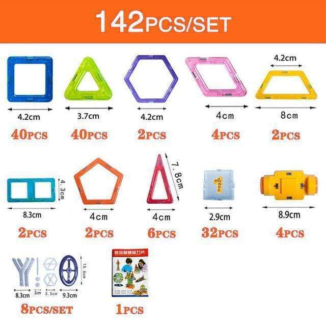 Magnetic Building Blocks DIY Magnetic Tiles - Toys For Kids - Designer Construction Set - Gifts For Children
