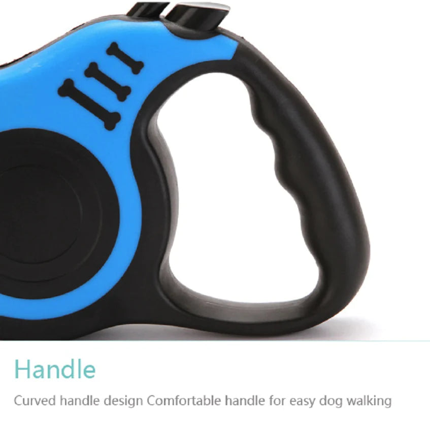 16.5FT Automatic Retractable Dog Leash Pet Collar Automatic Walking Lead Free