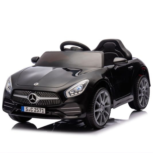 12V Ride On Car for Kids, Licensed Mercedes Benz GT R Motorized Electric Vehicle GTR for Children with Remote Control, MP3 and LED Lightings