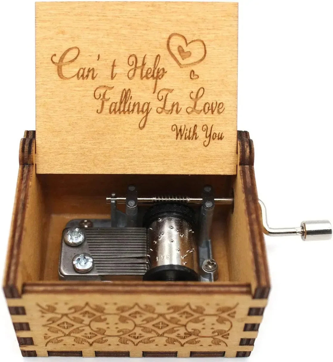 Wooden Hand Crank Musical Box Gift for Special Occassions