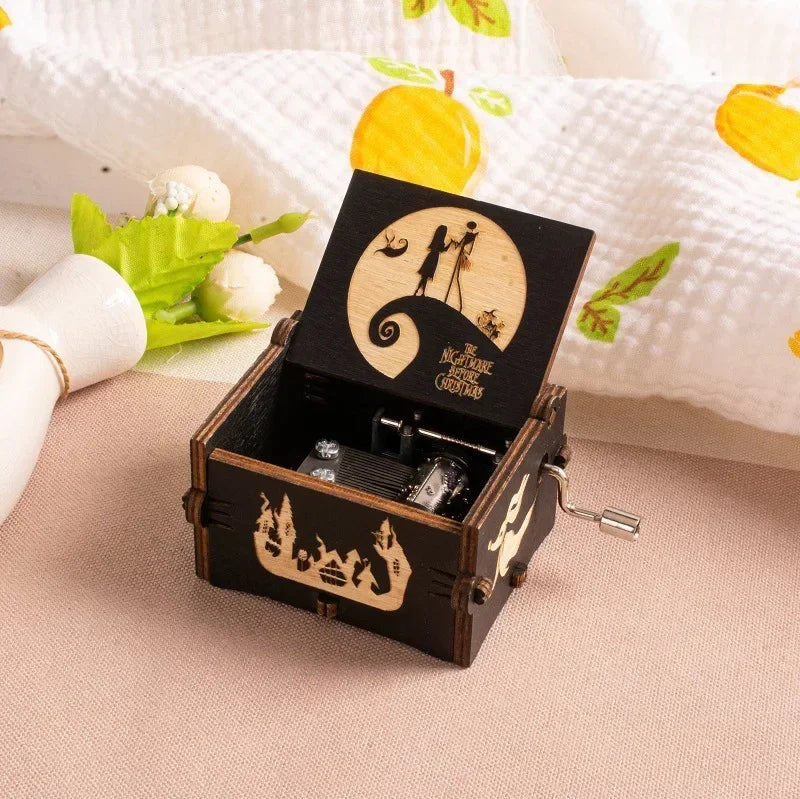 Wooden Hand Crank Musical Box Gift for Special Occassions