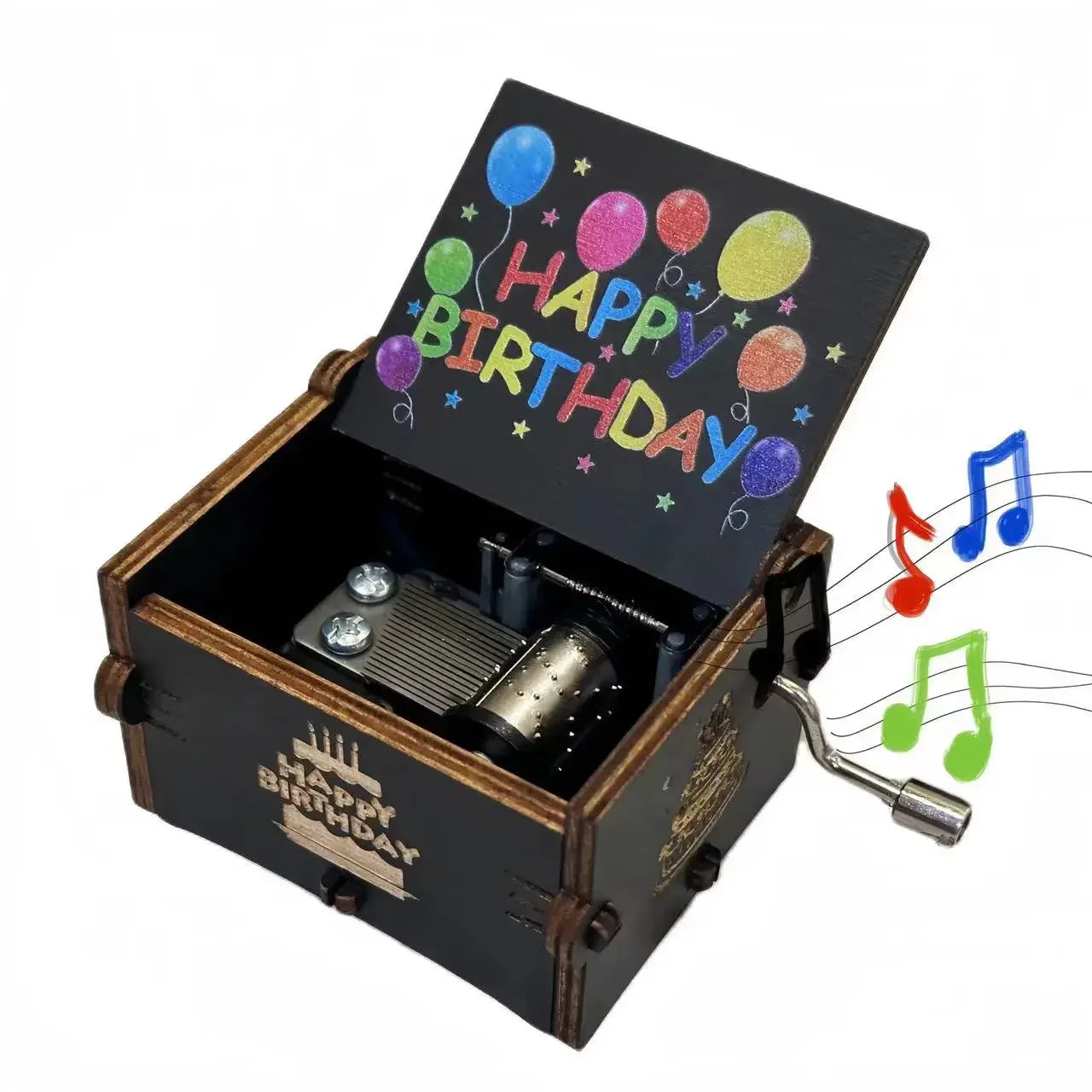 Wooden Hand Crank Musical Box Gift for Special Occassions