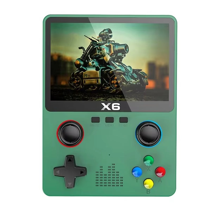 2023 New X6 Handheld Game Console – 3.5-Inch IPS Screen, Dual Joysticks, 11 Built-In Emulators, Perfect Gift for Kids