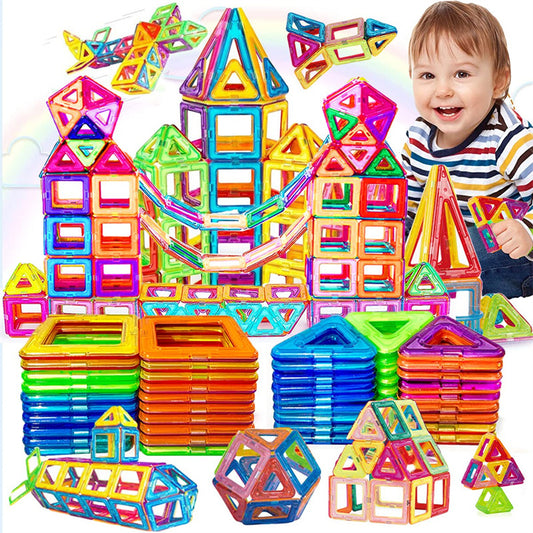 Magnetic Building Blocks DIY Magnetic Tiles - Toys For Kids - Designer Construction Set - Gifts For Children