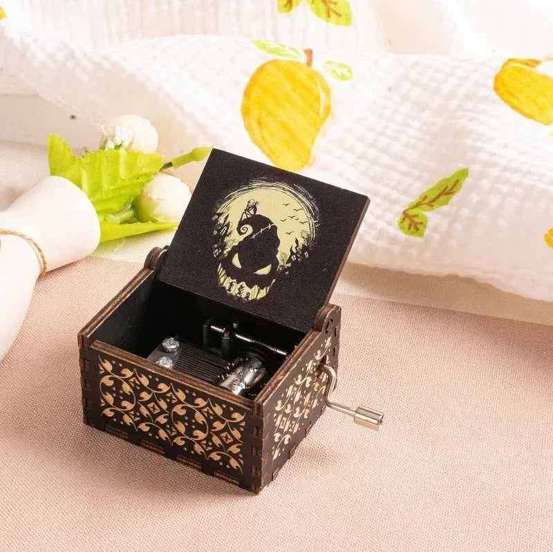 Wooden Hand Crank Musical Box Gift for Special Occassions