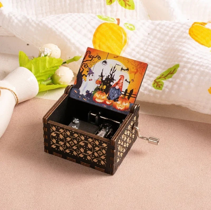 Wooden Hand Crank Musical Box Gift for Special Occassions