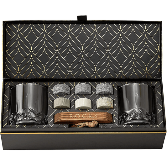 Premium Whiskey Gift Set with 6 Granite Chilling Stones