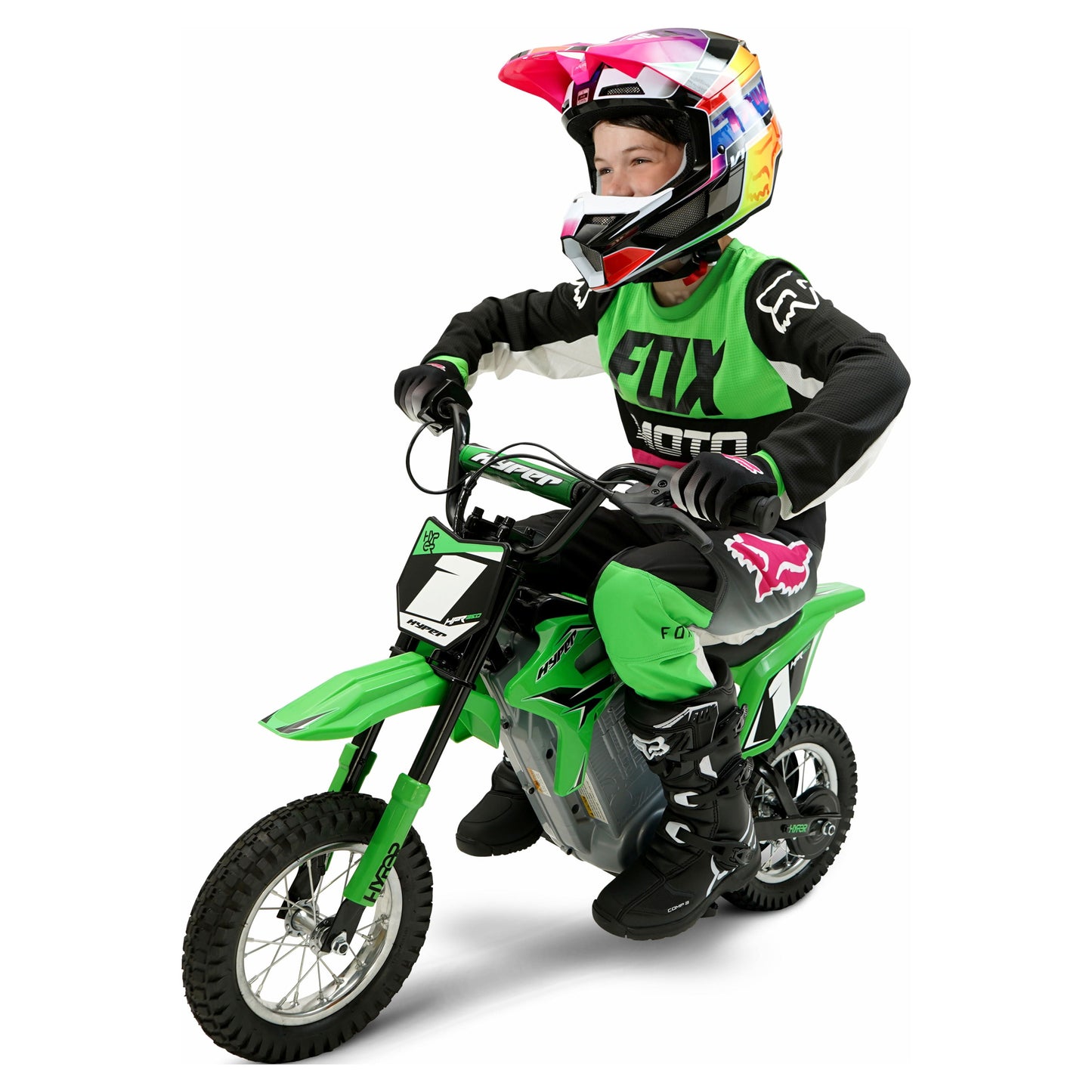 Hyper - HPR 350 Dirt Bike w/ 40 Min Operating Time & 14 MPH Max Speed - Green