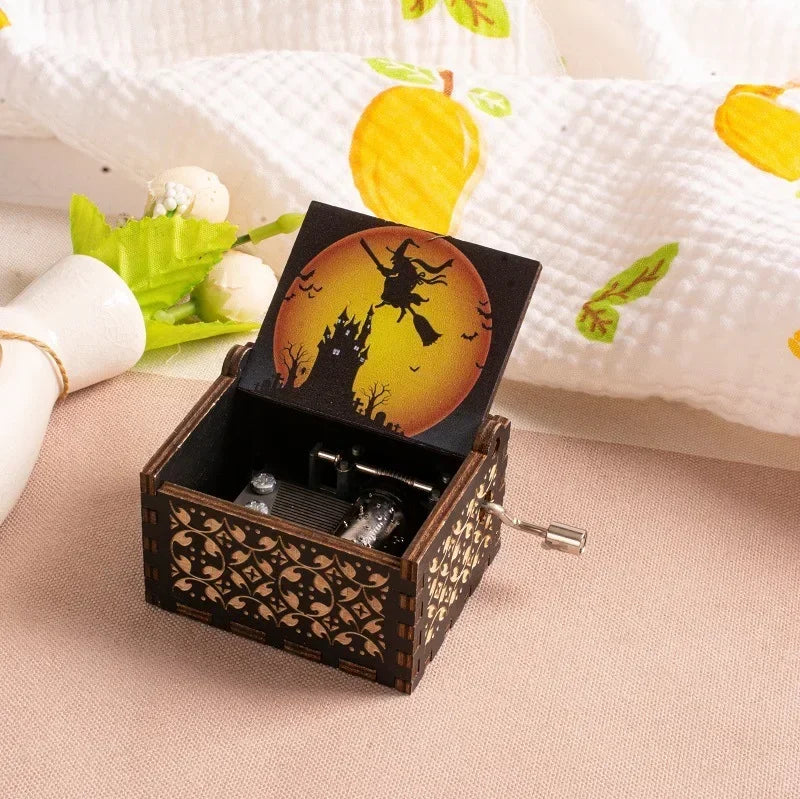 Wooden Hand Crank Musical Box Gift for Special Occassions