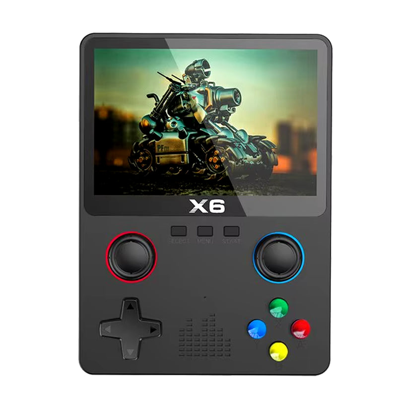 2023 New X6 Handheld Game Console – 3.5-Inch IPS Screen, Dual Joysticks, 11 Built-In Emulators, Perfect Gift for Kids