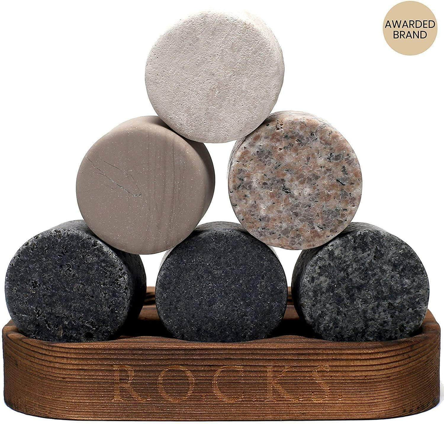 Premium Whiskey Gift Set with 6 Granite Chilling Stones