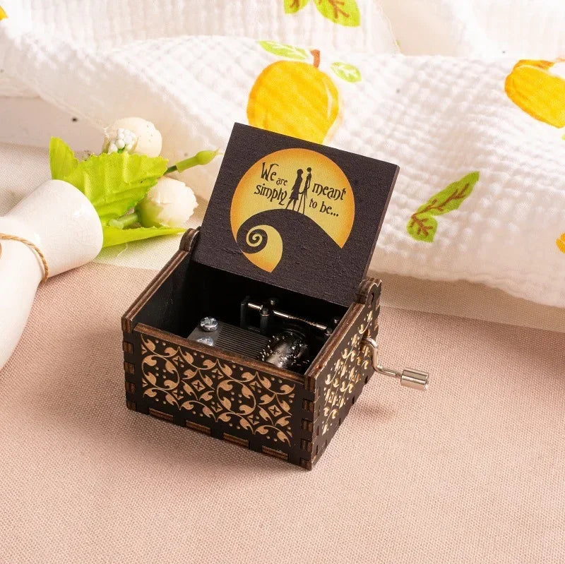 Wooden Hand Crank Musical Box Gift for Special Occassions